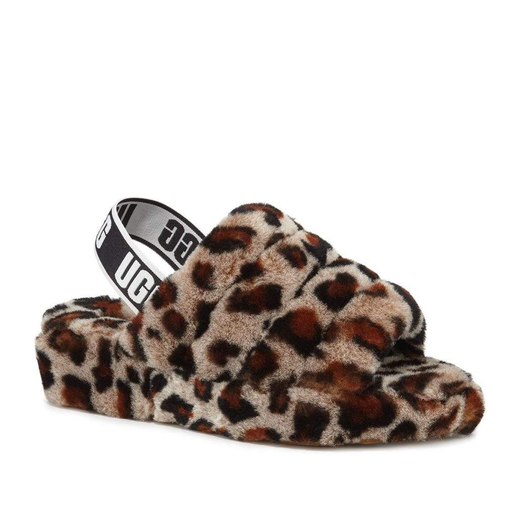 Neiman Marcus UGG Fluff Yeah Leopard Shearling Sandal Slippers Review&nbsp;